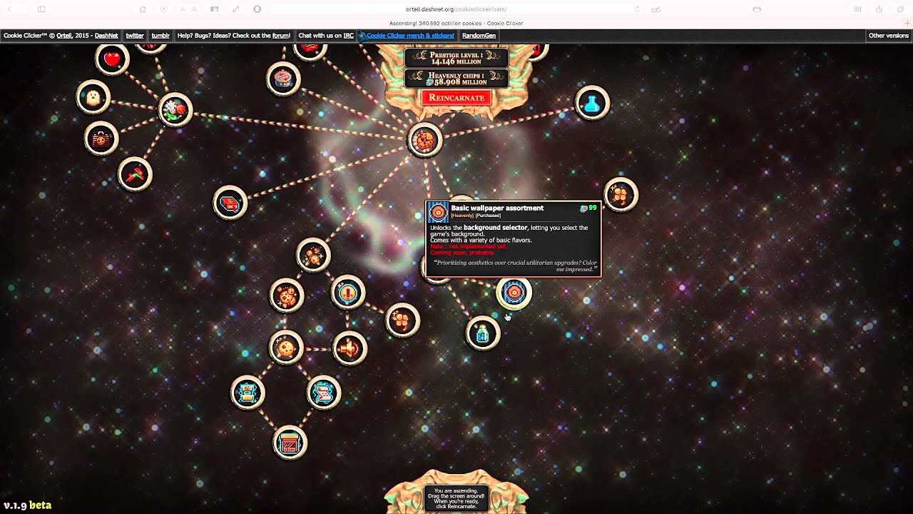 Cookie Clicker Beta 1.9  - All Prestige Unlocks