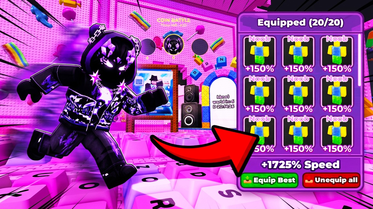 The Most OP Account in +1 Speed Keyboard Escape... (Roblox)