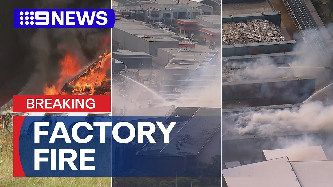 Six-alarm fire breaks out at Matraville Factory | 9 News Australia