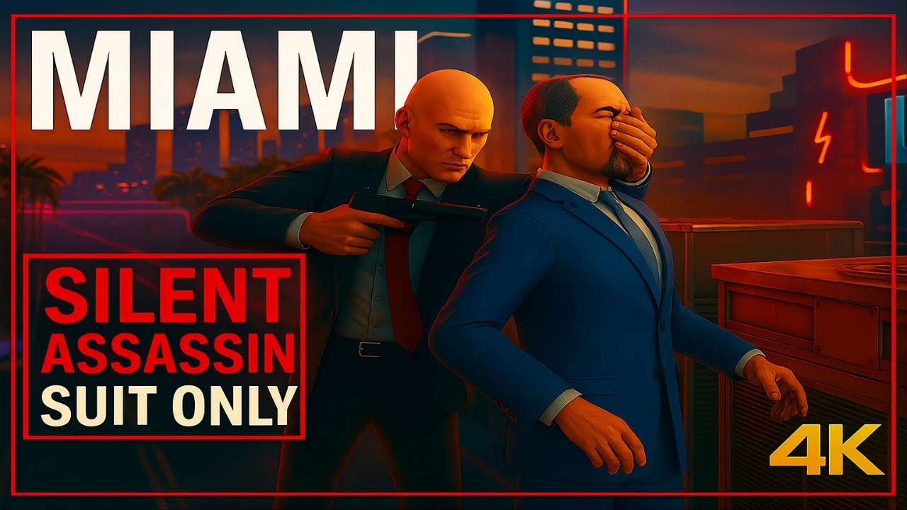 HITMAN | MIAMI | Silent Assassin Suit Only (SASO) - Assassin Silencieux | 4K