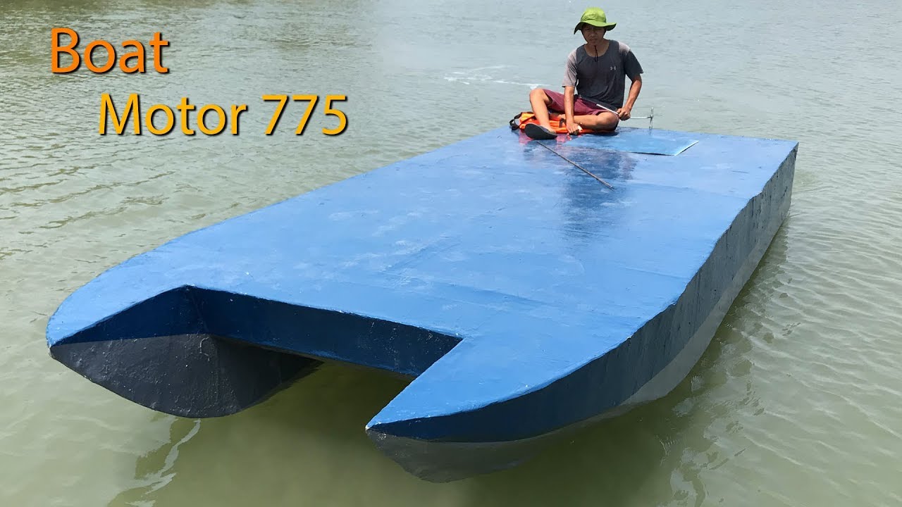 I built my own catamaran out of foam.