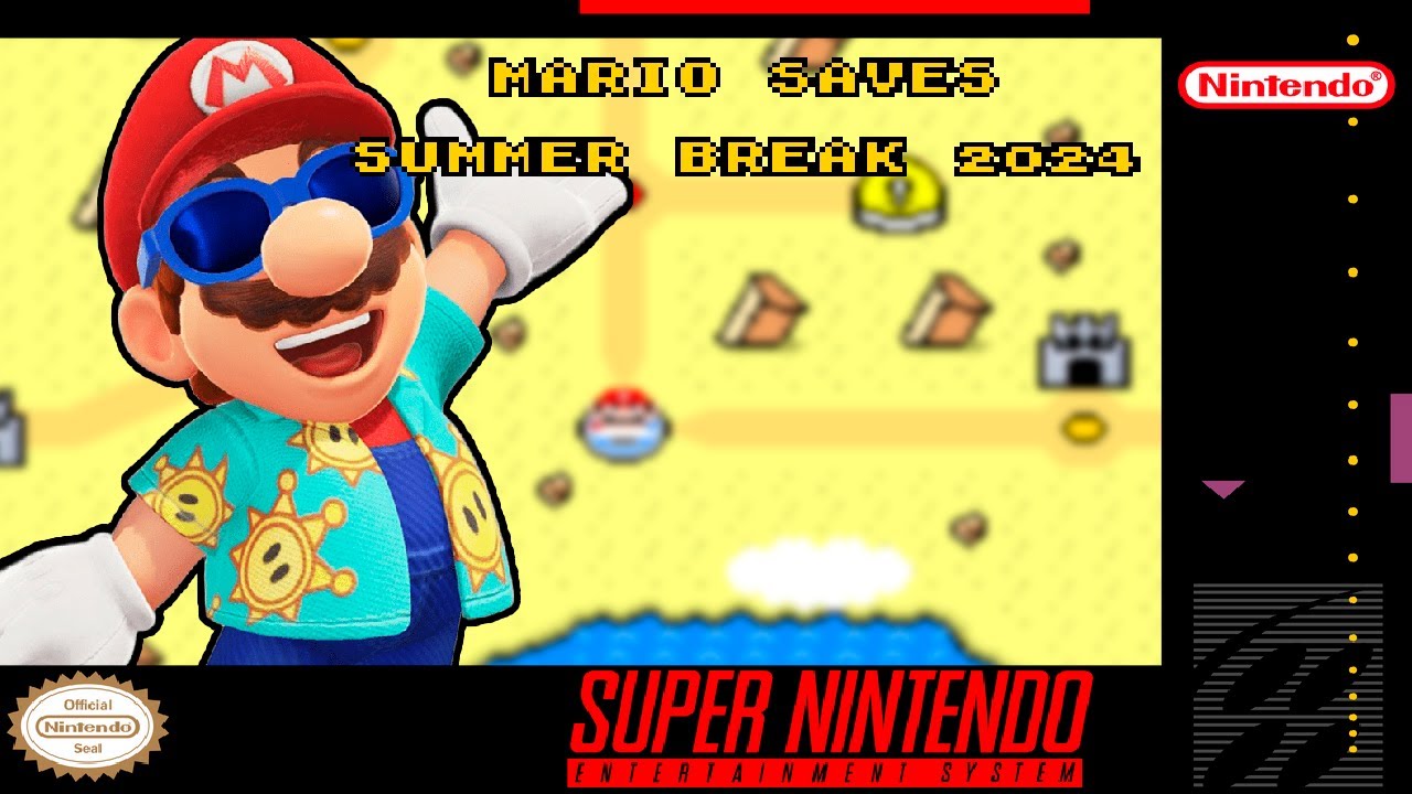 SMW:Mario Saves Summer Break 2024 (Snes) - Full Gameplay