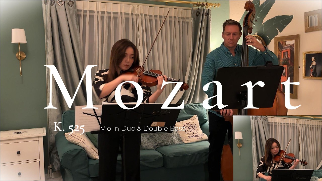Mozart Eine kleine Nachtmusik K.525 Allegro｜Easy 120 BPM Violin 1&2 + Bass Practice Track