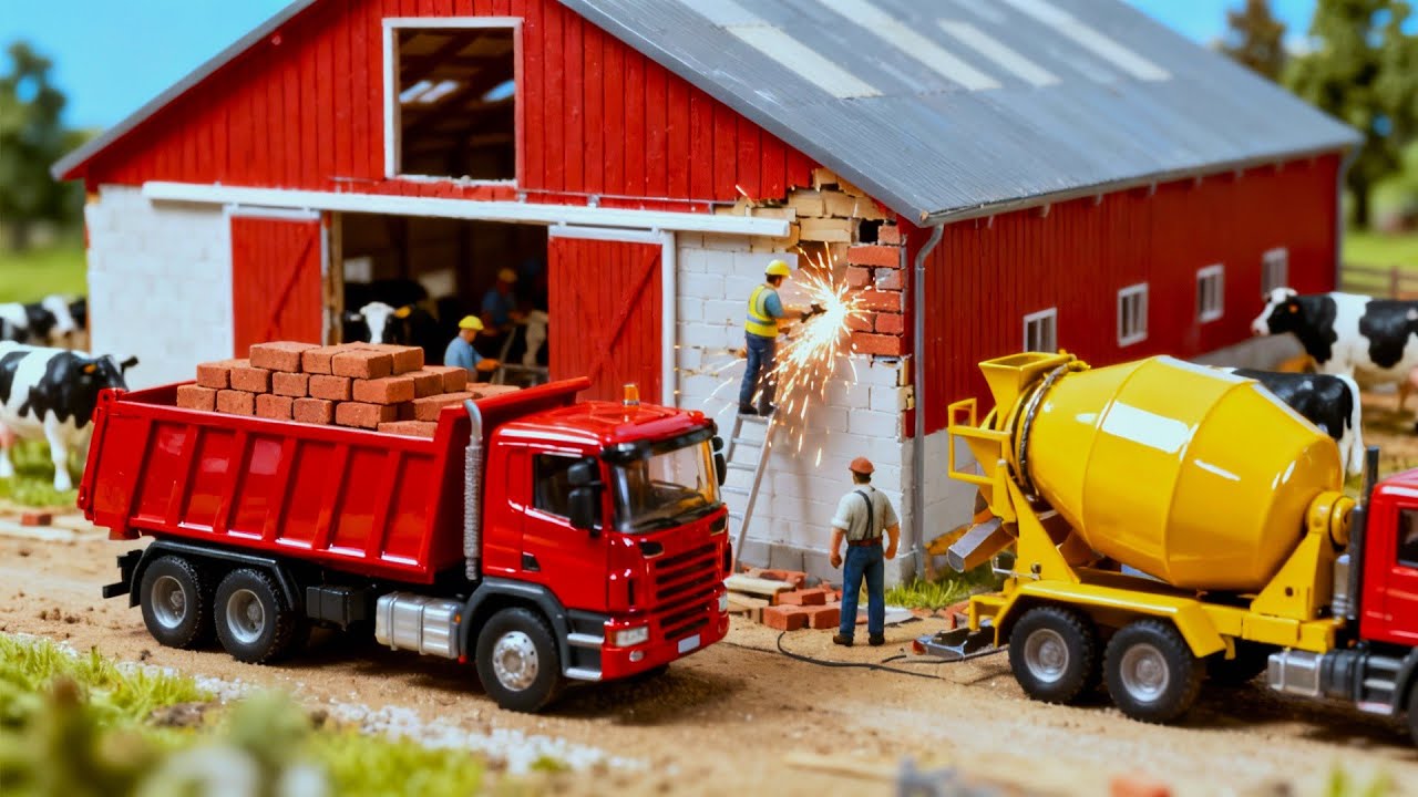 Restoring a Miniature Fun Barnyard Farm Animals 🐄 Tiny Dairy Barn Repair