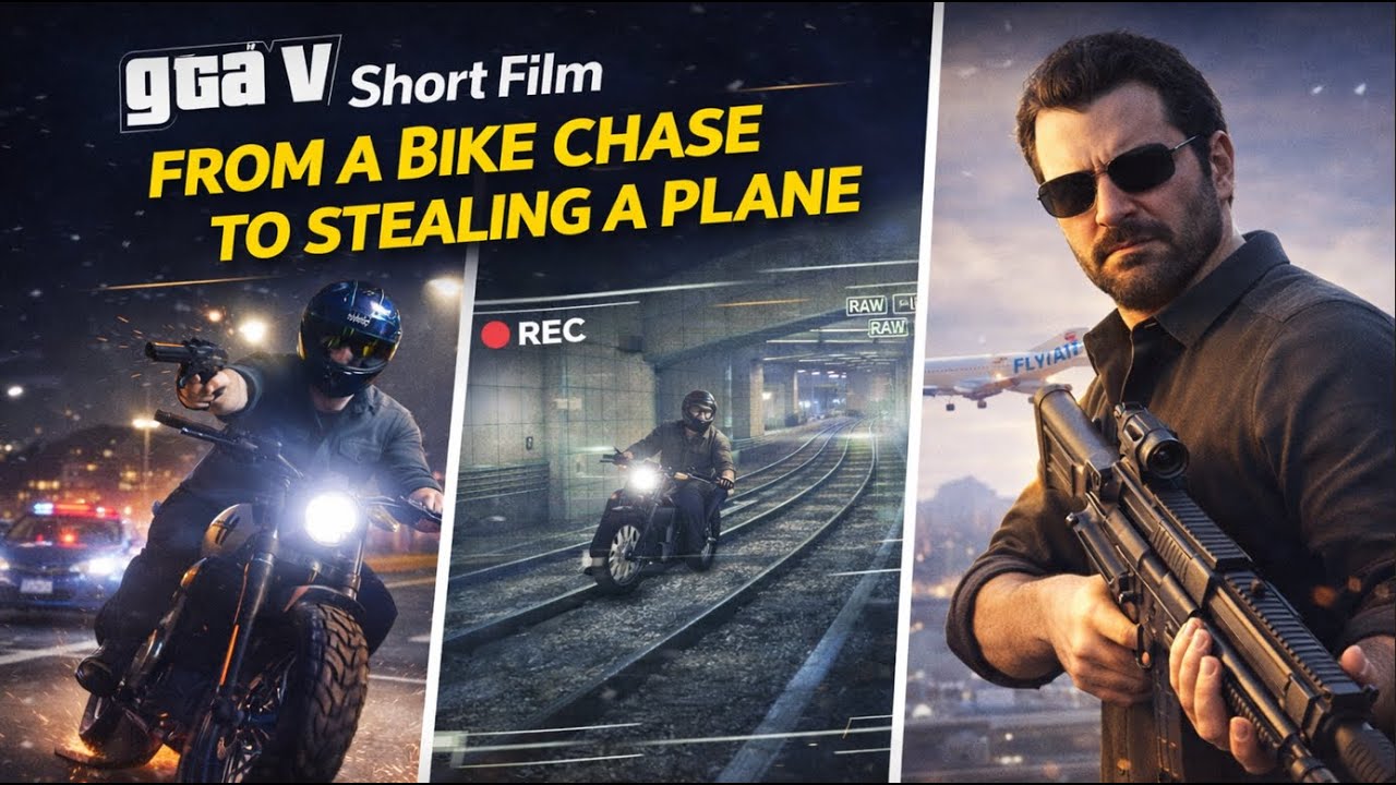 GTA V Short Film — From a Bike Chase to Stealing a Plane