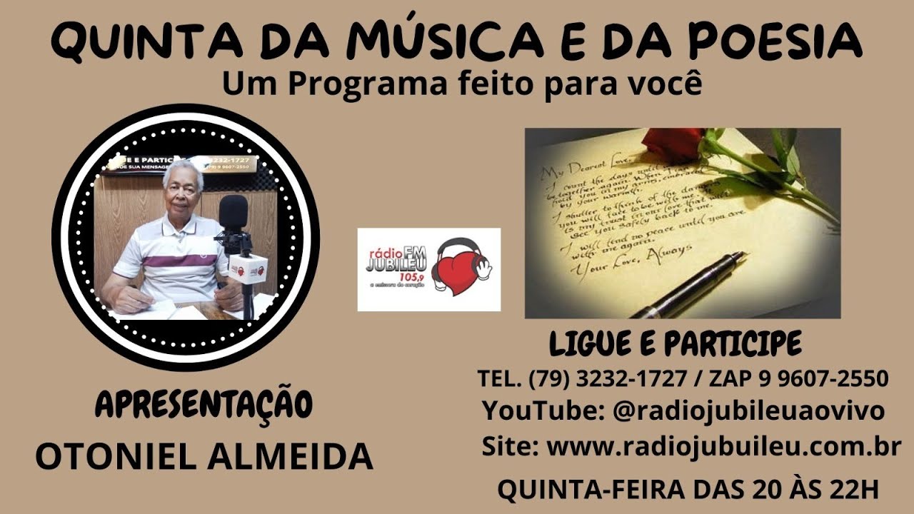 PROGRAMA QUINTA DA MÚSICA E DA POESIA - APRESENTAÇÃO OTONIEL ALMEIDA - DIA 05-02-2026
