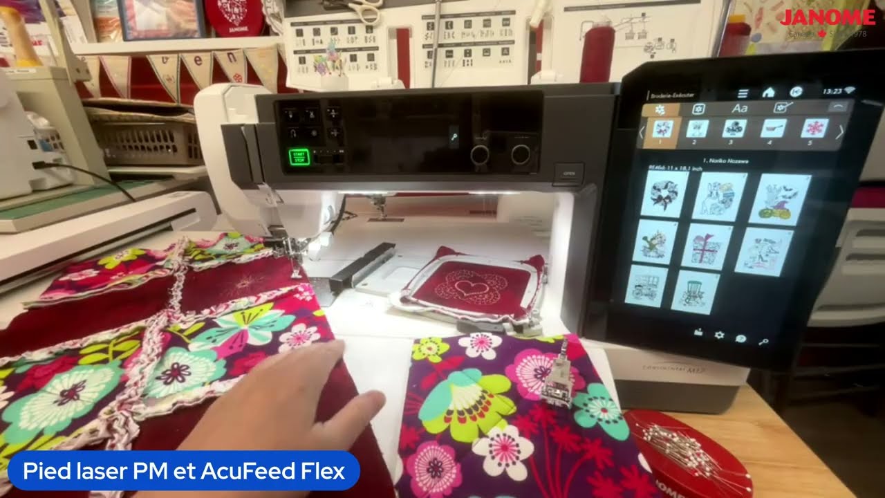 Pied Laser PM et AcuFeed Flex : précision et entraînement parfait pour vos coutures