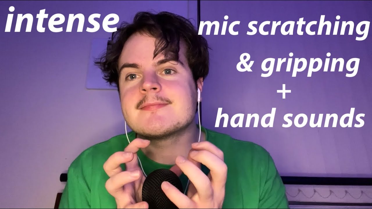 ASMR Fast & Aggressive Hand sounds, Mic Triggers, Mic Gripping + Mic Scratching