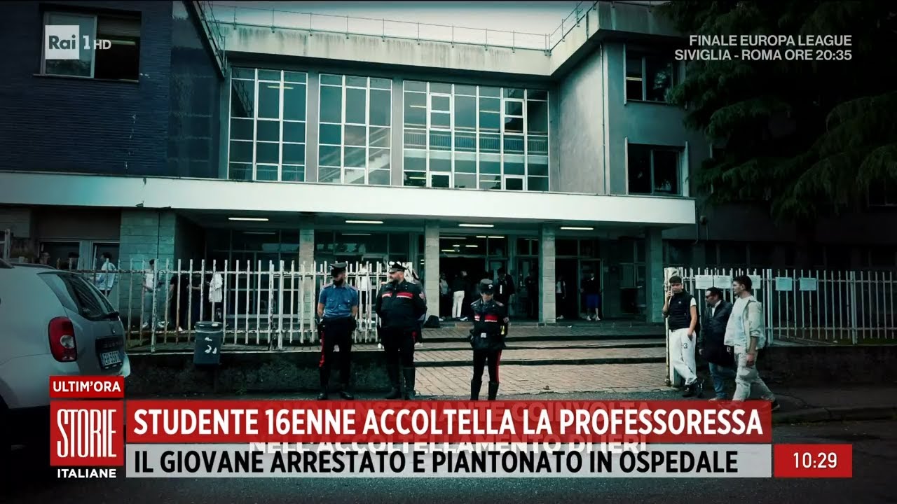 Studente 16enne accoltella la professoressa  - Storie Italiane 31/05/2023