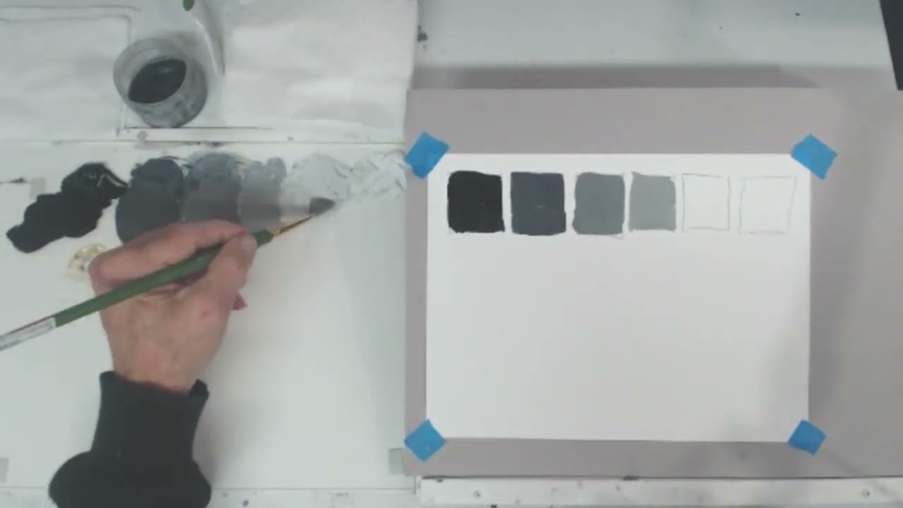Mixing And Painting A Six Value Scale