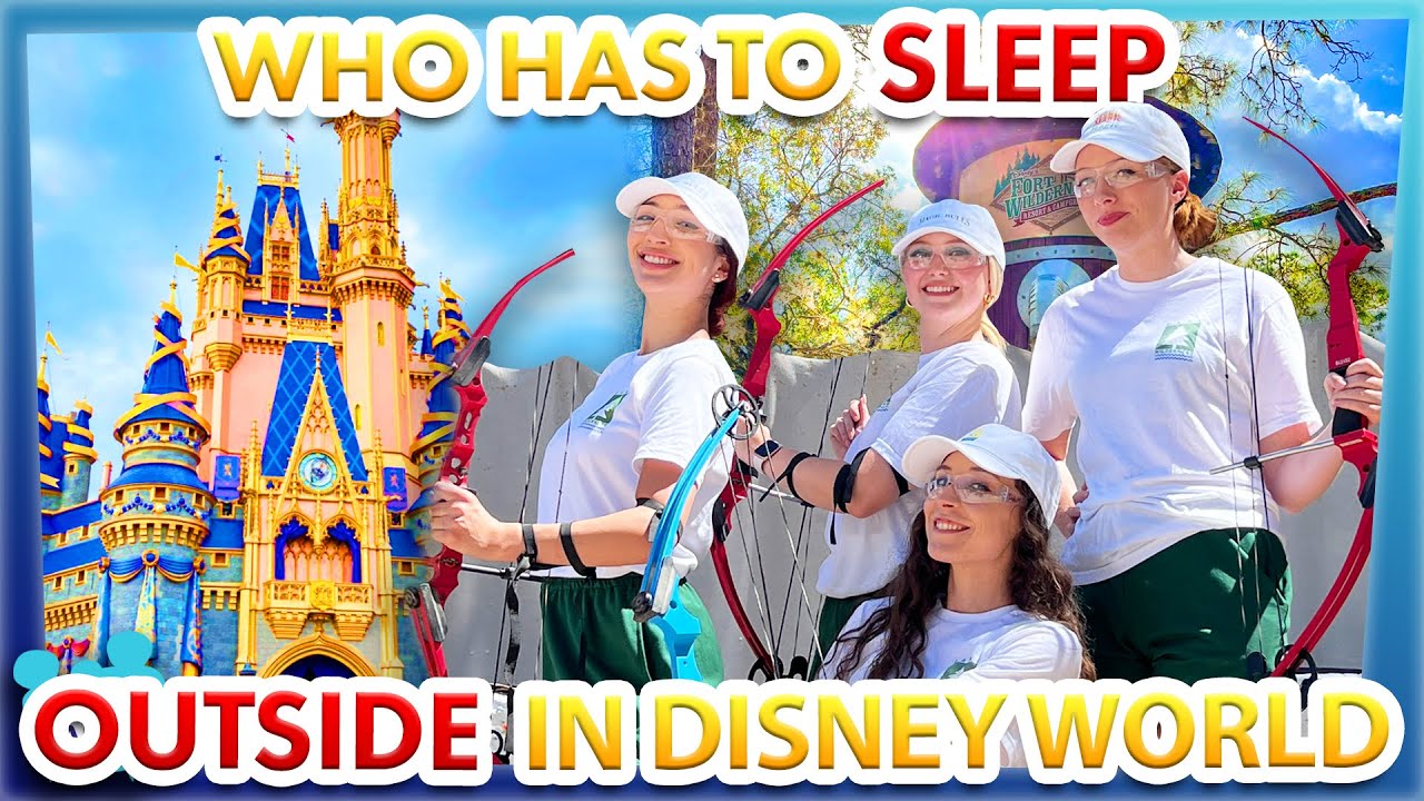 LOSER Has to SLEEP OUTSIDE All Night in Disney World -- Fort Wilderness Challenge