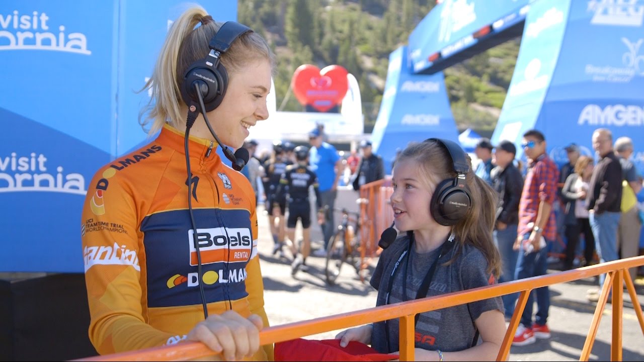 Race Reporter Ruby with Jip Van Den Boss