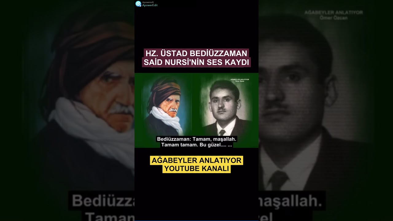 Bedi&uuml;zzaman Said Nursi&rsquo;nin sesi. #saidnursi #bediuzzaman