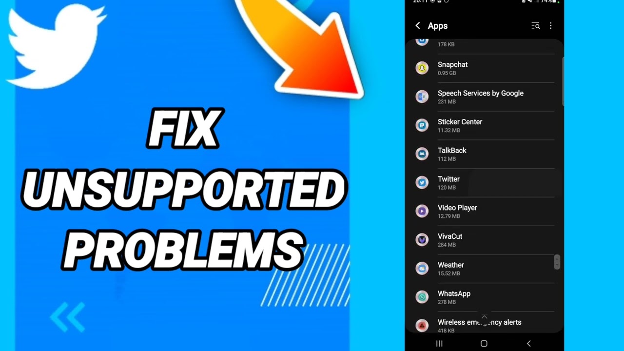 How To Fix And Solve Unsupported problems On Twitter App