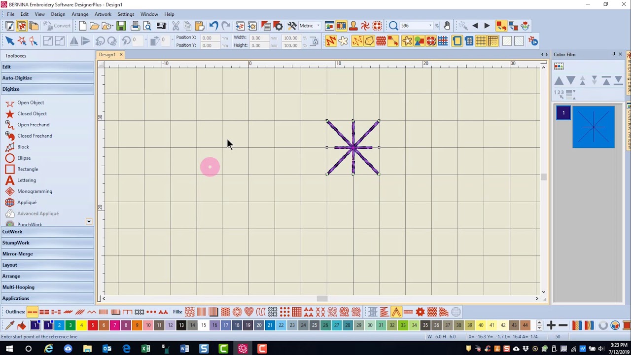 15.09 Master BERNINA Embroidery Software 8—Digitizing:  Creating Pattern Stamps