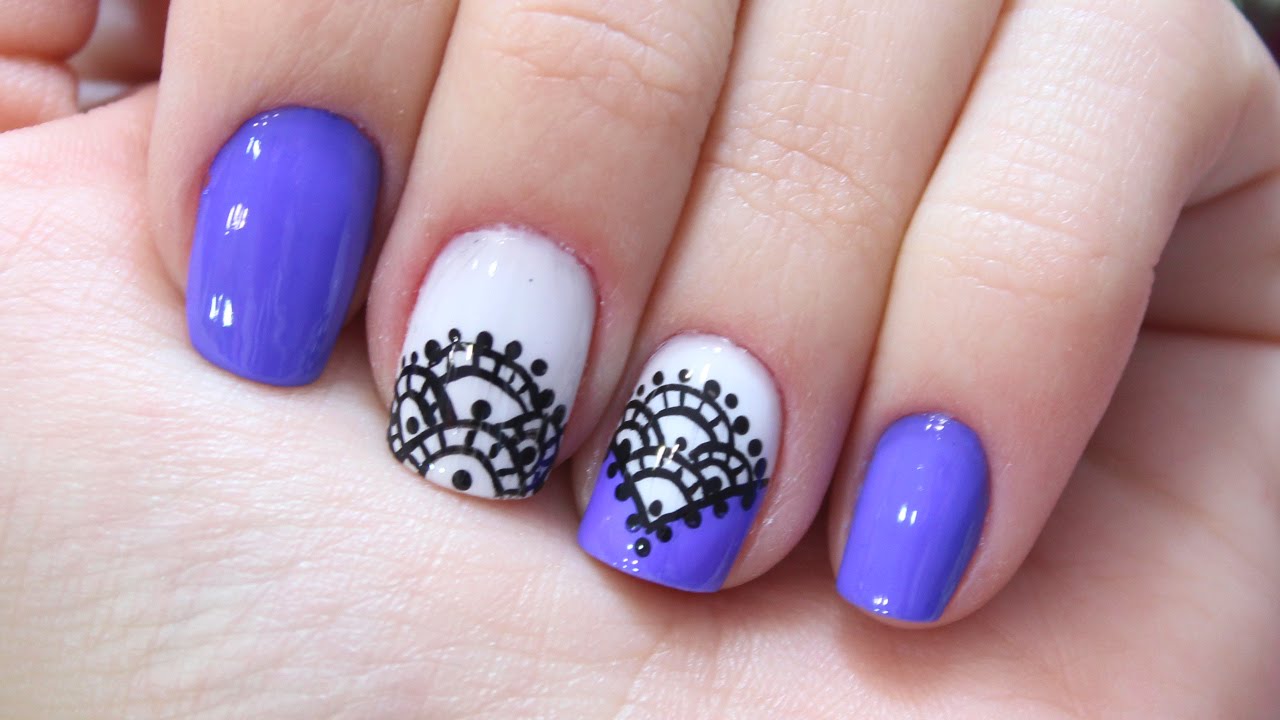 Unhas Decoradas com traços livres - Jana Taffarel