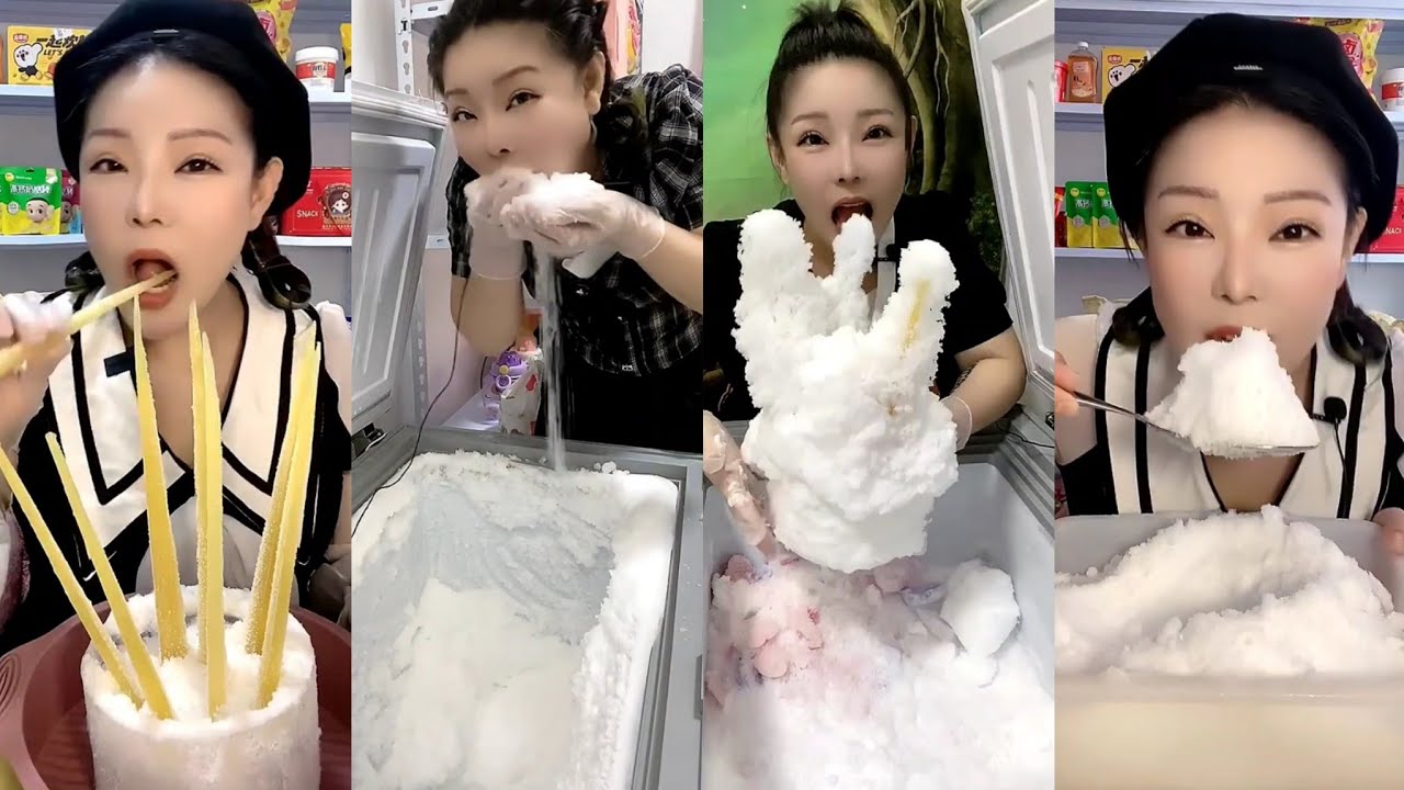 ASMR her new ice eating only bites part 16