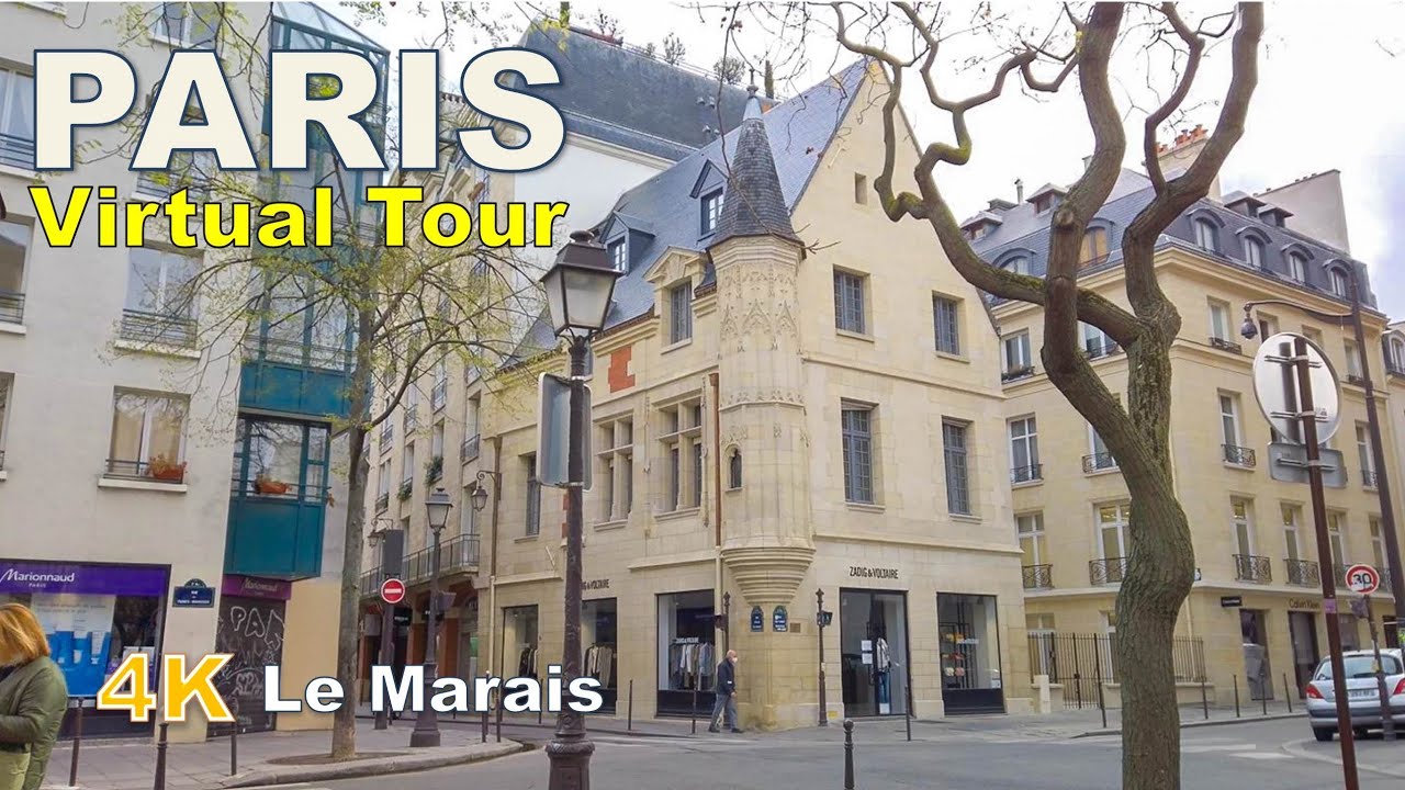 Walking in 3rd and 4th Arrondissement of Paris, France [UHD]