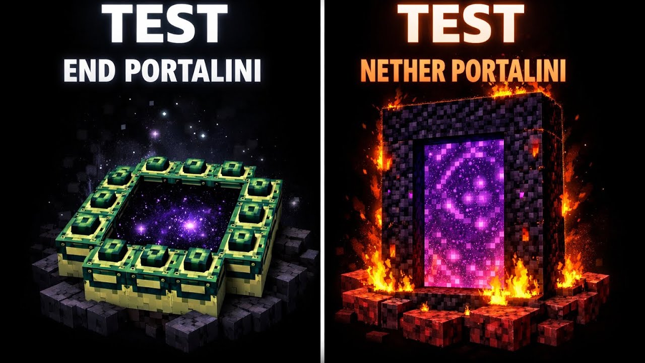 #minecraft ( end ve nether portal testleri... 