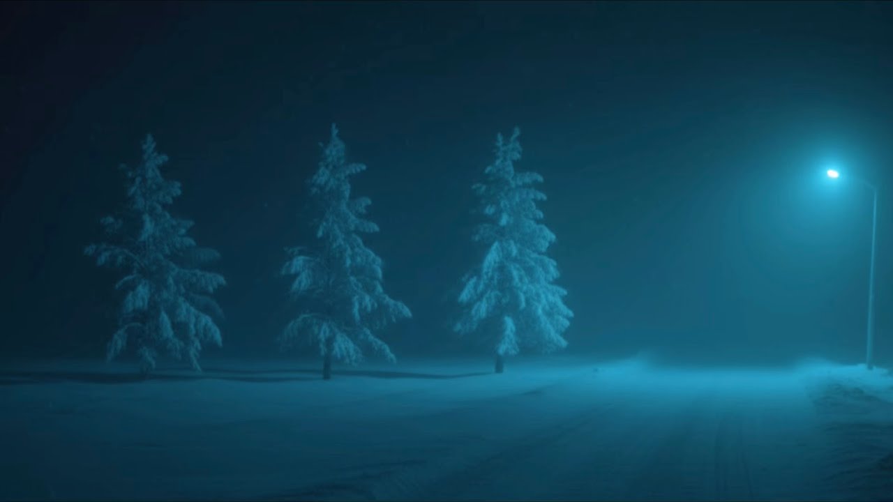 Empty Snowy Road
