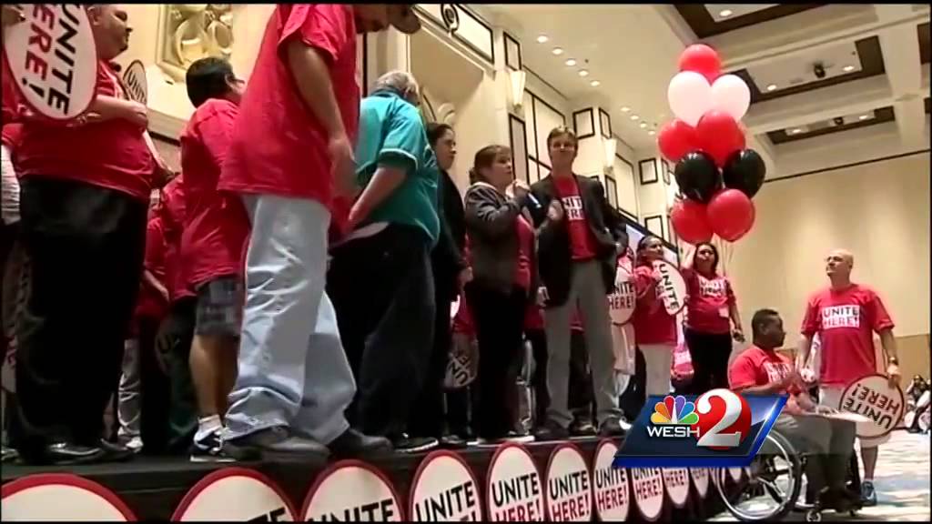 Disney union workers rally for higher wages, better benefits