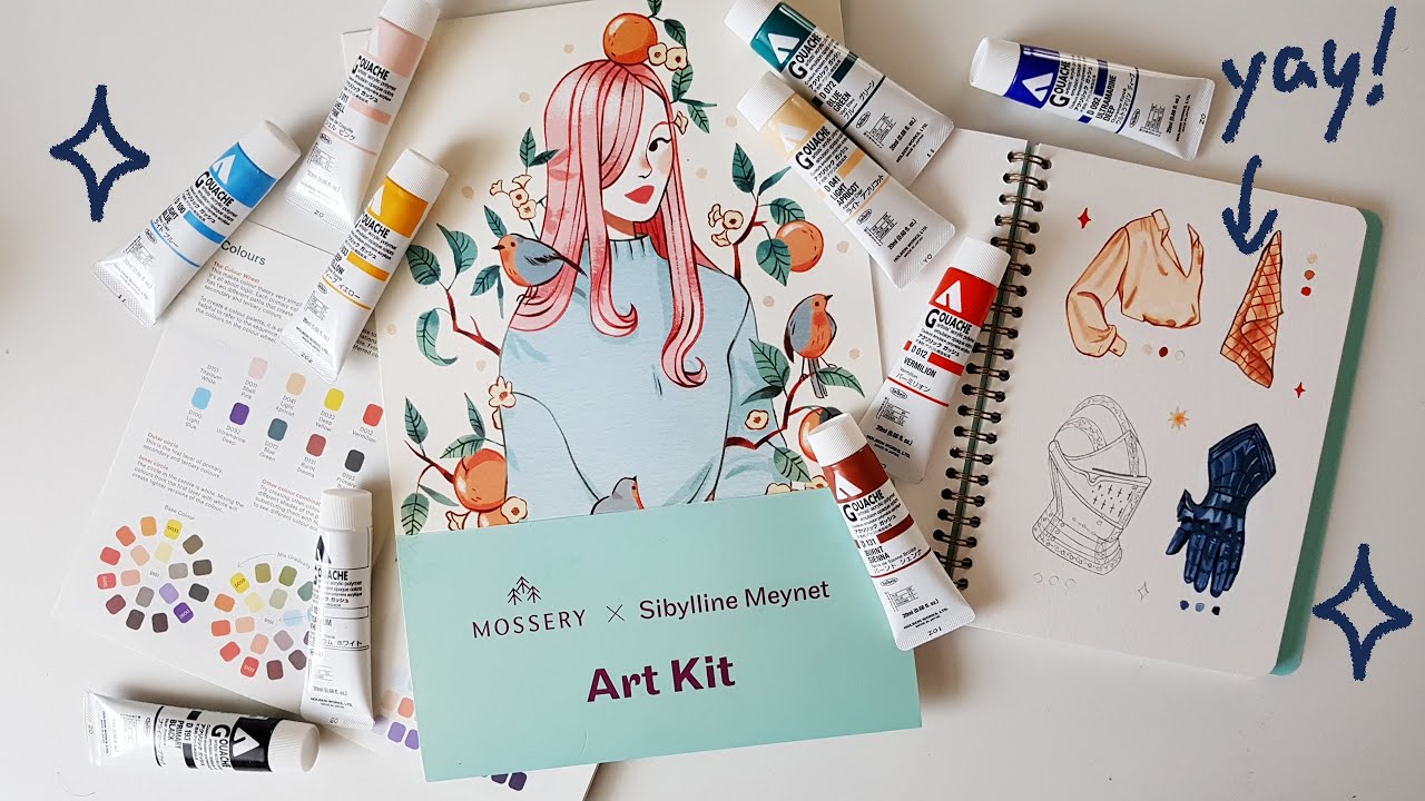 Mossery x Sibylline Meynet Gouache Art Kit: Finger exercises for acrylic gouache!