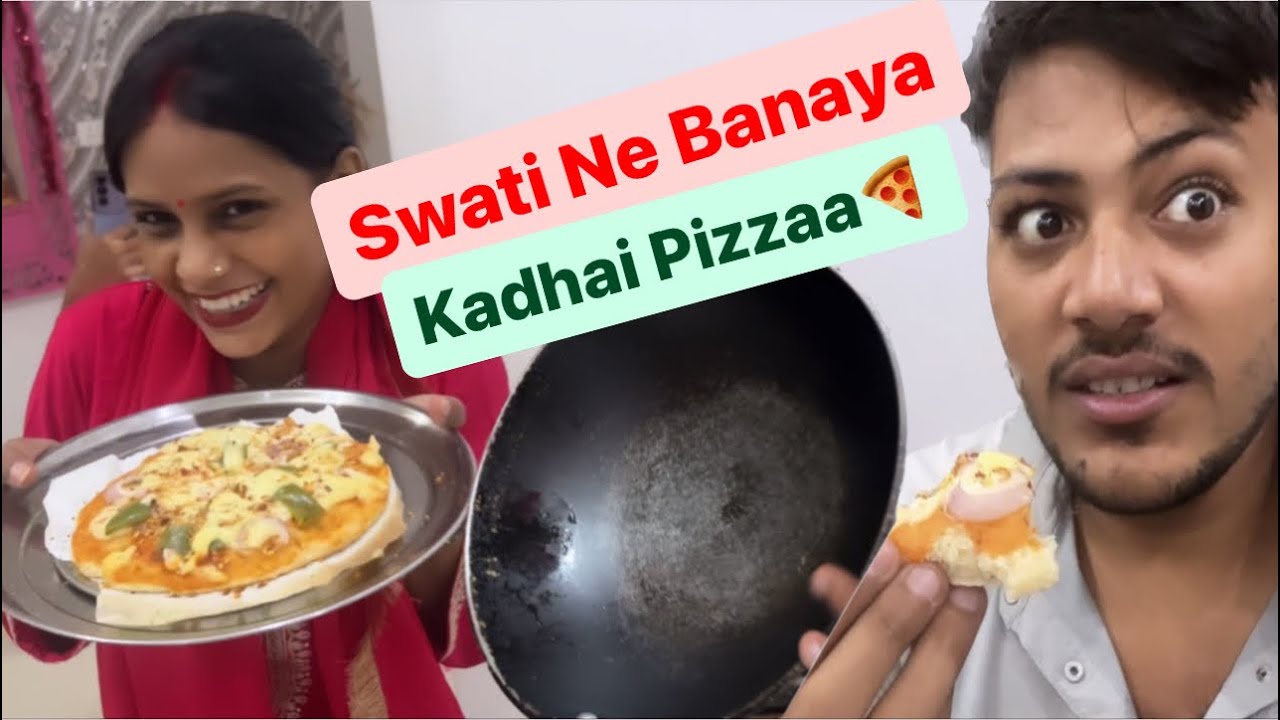 Swati Ne Bnaya Kadhai Pizza 🍕 | Ankush Saxena | Swati Shrivastav
