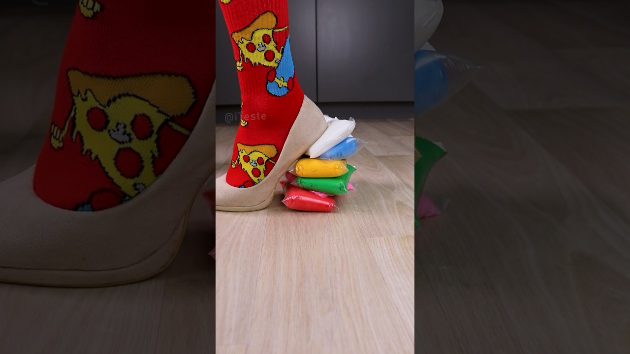 Experiment: High Heels vs Rainbow Plasticine 🌈👠