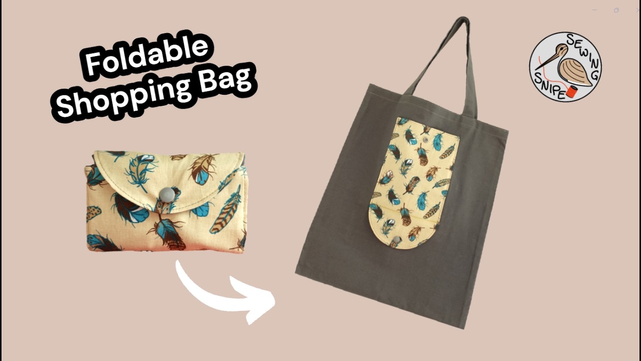 How to Sew a Foldable Bag with French Seams (100 Subscribers Patchwork Special) - free pattern