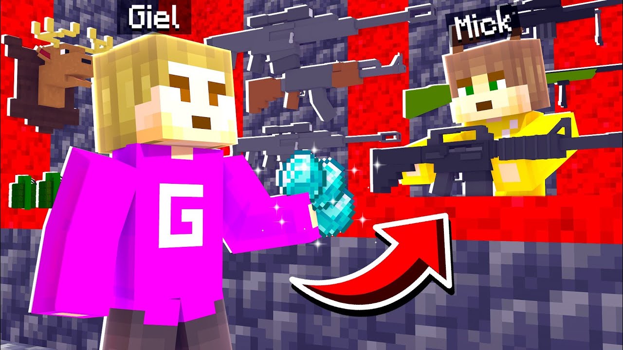 WAPENS KOPEN Bij MICK! (minecraft survival)