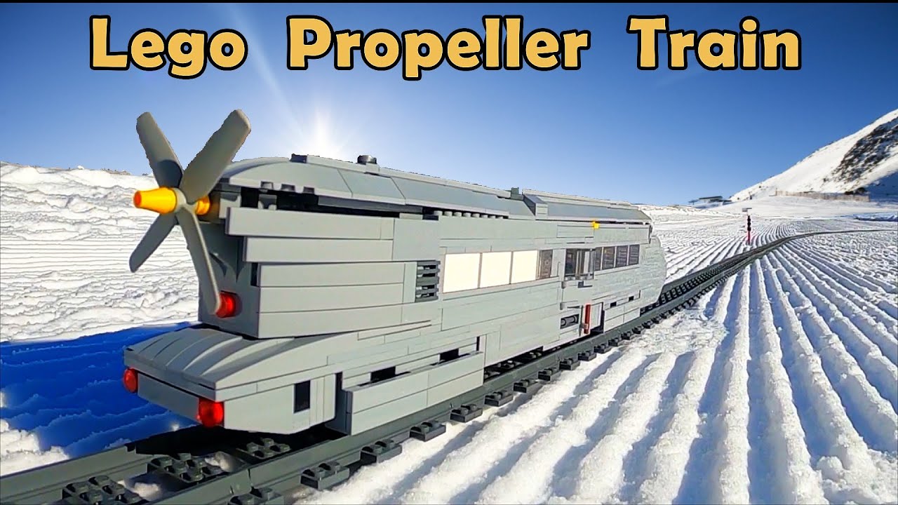 Lego Propeller Train in the mountains
