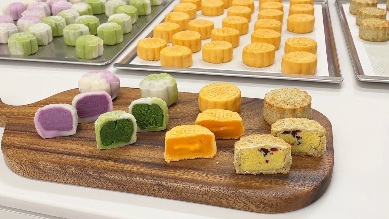 4 Mooncake Flavors Recipe | Easy Homemade Mid-Autumn Mooncakes4款月餅食譜 | 在家輕鬆做中秋月餅