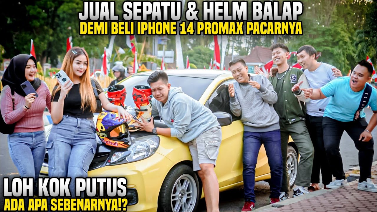 RELA JUAL SEPATU & HELM BALAP KESAYANGAN DEMI BELI IPHONE 14 PROMAX PACARNYA!! Tapi kenapa ini!?