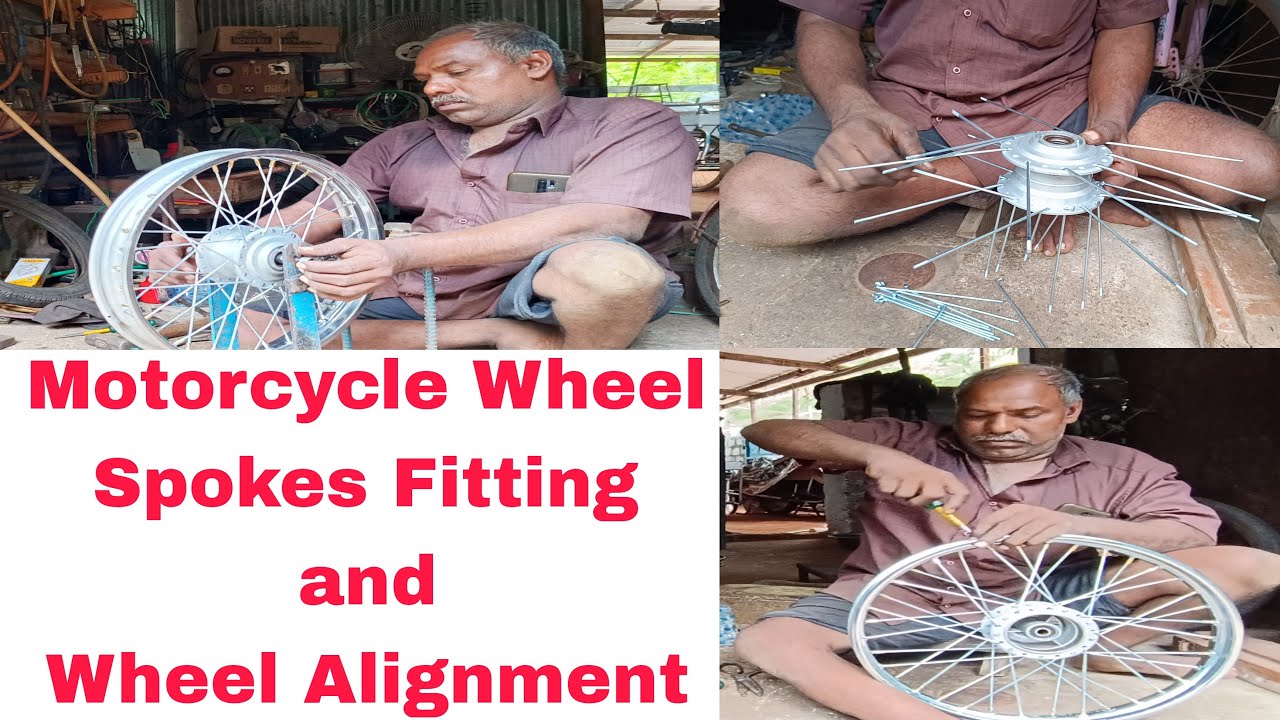 Motorcycle Wheel Spokes Fitting and Wheel Alignment Full Video in Tamil | Clear Explanation|