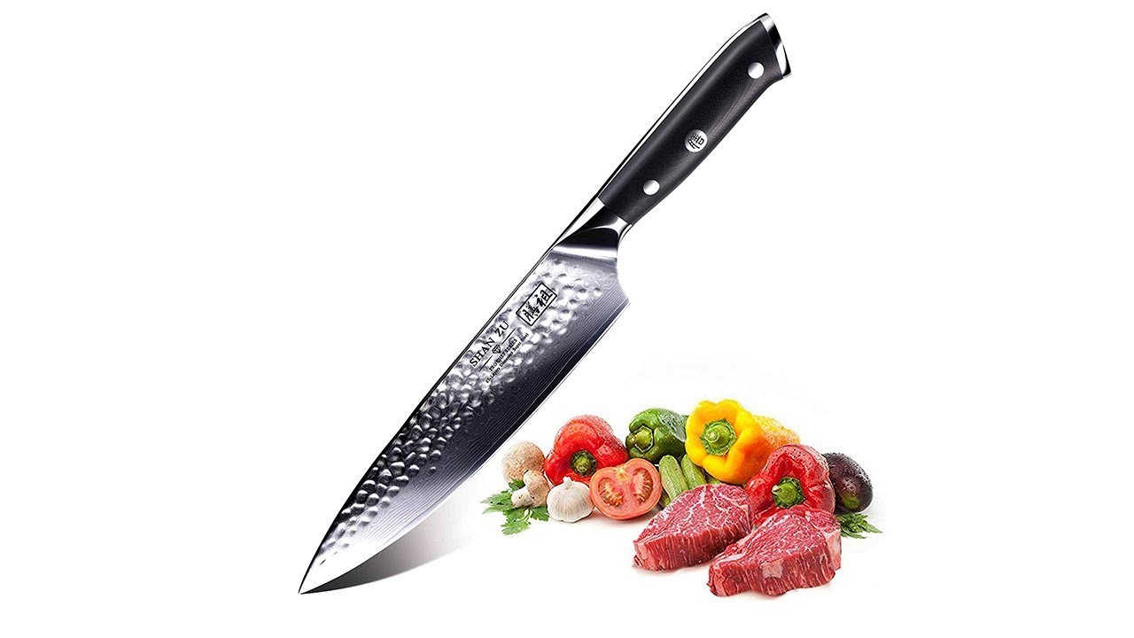 CUCHILLO DE COCINA SHAN ZU - ACERO DE DAMASCO