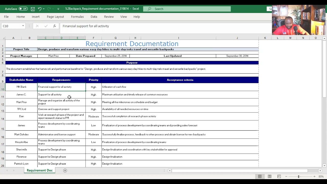 Requirements Documentation - PM Docs In a Minute