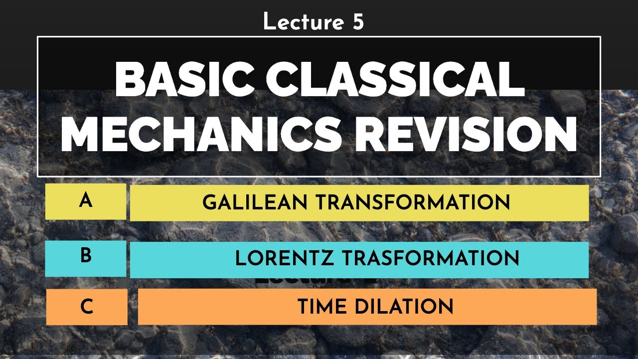 Fast Revision of Classical Mechanics basics_Lorentz Transformation and length contraction Lecture 5