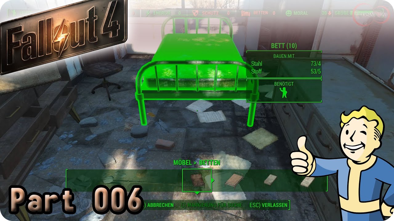 Fallout 4 Gameplay - Deutsch | #006 - Baumodus - Betten f&uuml;r alle | Let's Play Fallout 4