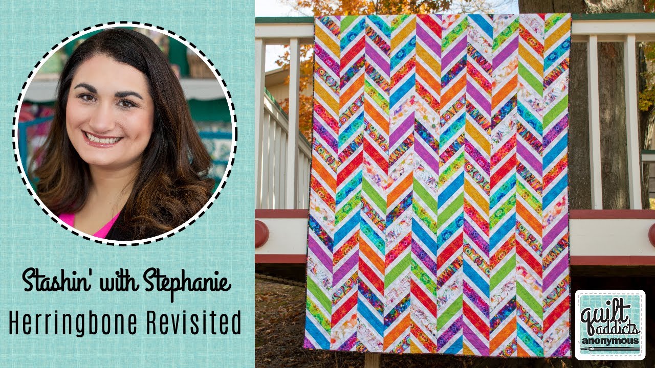 Make a strip-pieced riot of color with Herringbone Revisited