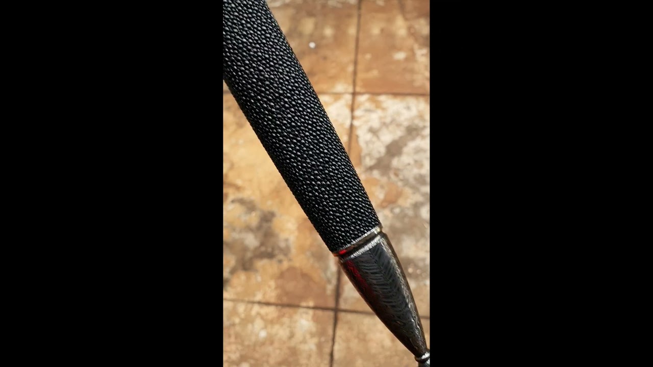Pattern Welded Dagger and scabbard making off.