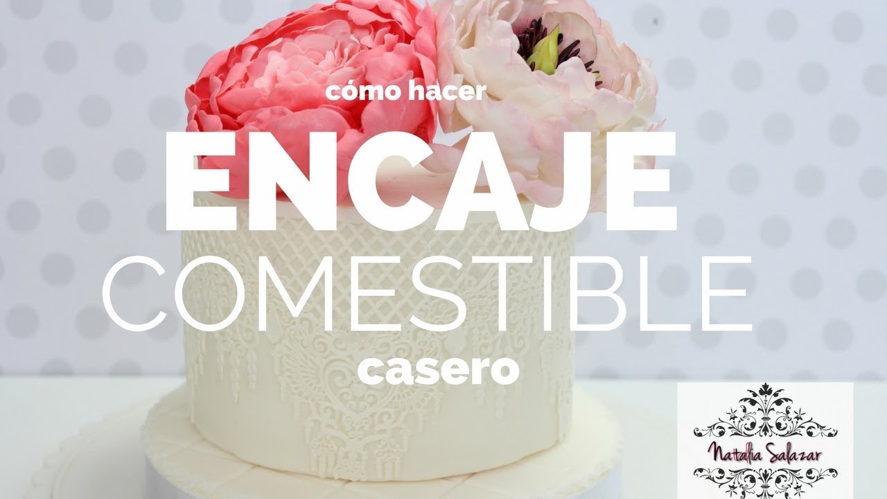 👉Receta de Cómo hacer ENCAJE COMESTIBLE casero fácil| Natalia Salazar