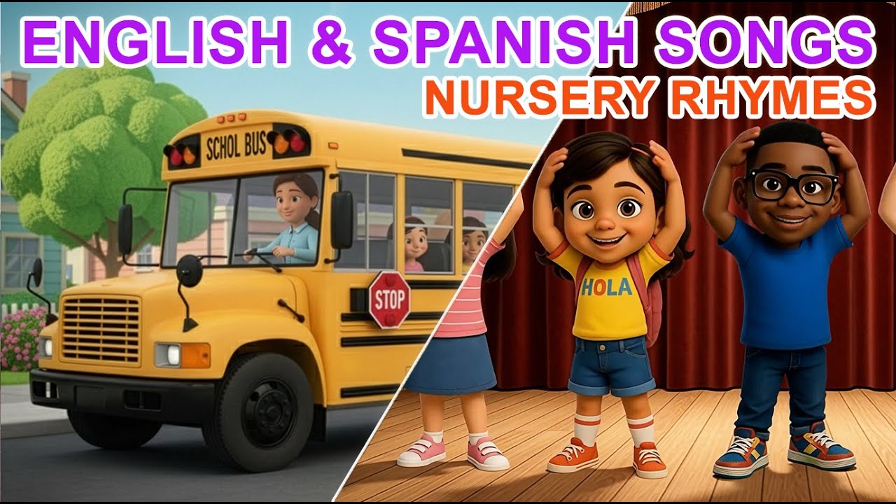 Bilingual Nursery Rhymes for Kids | Wheels on the Bus, Bingo & More (22 Minutes)