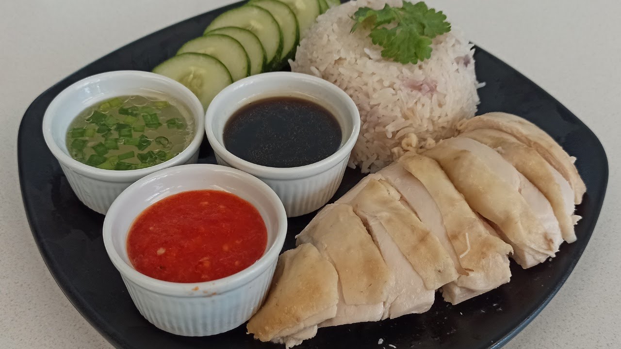 Hainanese Chicken Rice | Singapore Style Hainanese Chicken Rice Recipe | Nasi Ayam Hainan