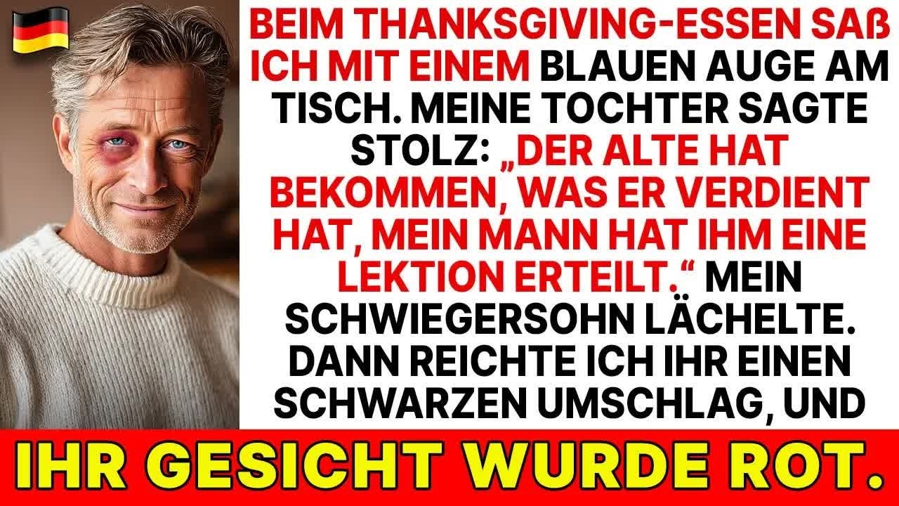 Während des Thanksgiving Essens bemerkten Gäste mein blaues Auge – dann geschah es