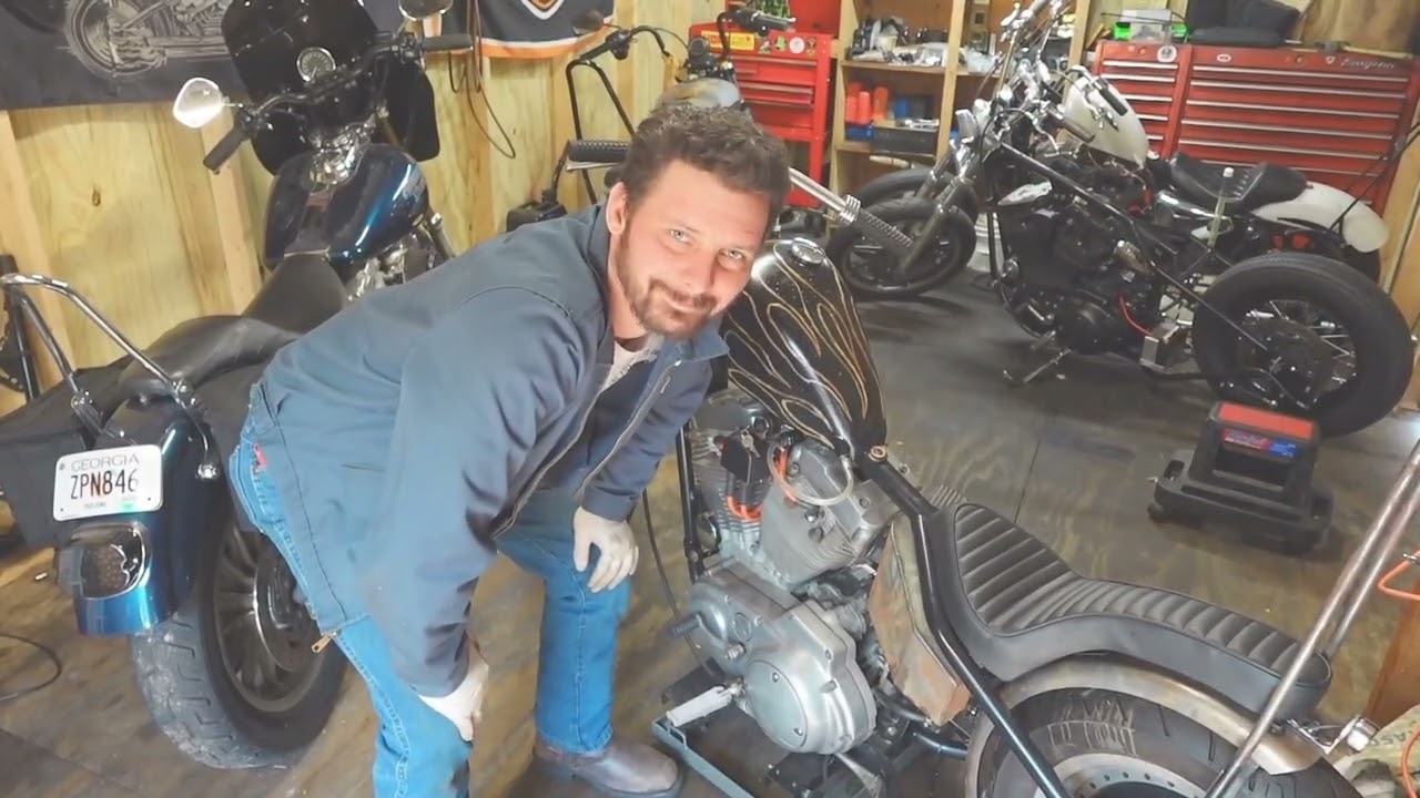 choppers first start up, and grinding flames into tank!