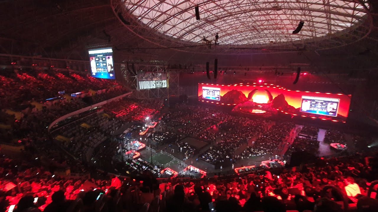 league of legend worlds23 final opening ceremony (gochuck sky dome) 롤드컵 결승 오프닝 세리모니 전체 직캠