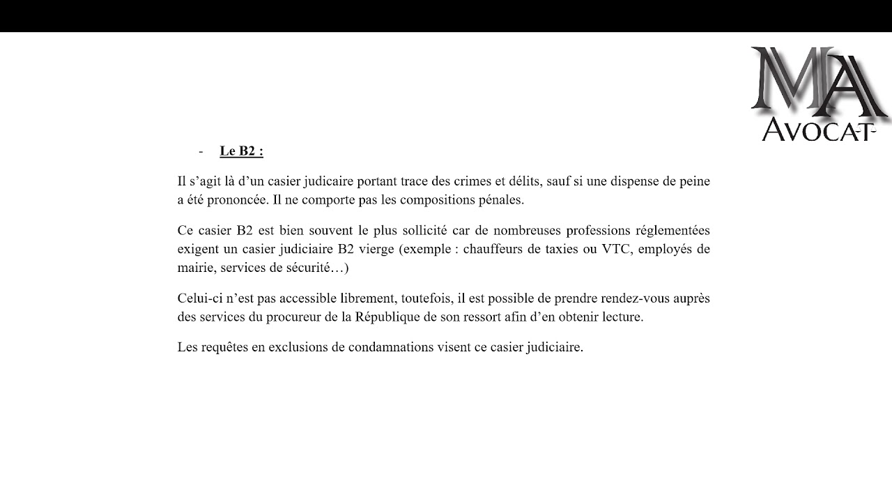 Le casier judiciaire | Maitre Manuel Abitbol