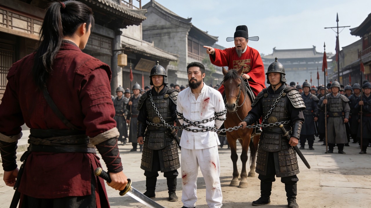 囚犯过桥被埋伏，哪料他竟是功夫高手，直接反杀所有贼人！#drama #kungfu #中国电视剧