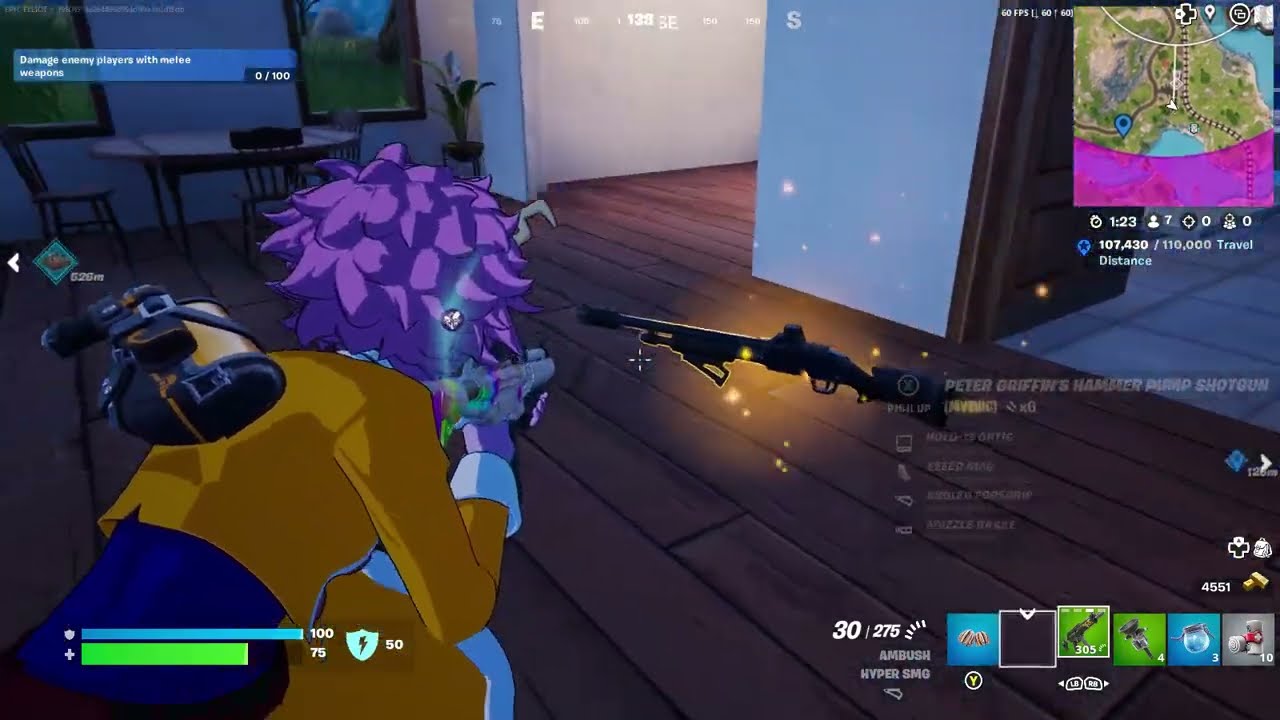 Fortnite Looking at Peter Griffin's Hammer Pump Shotgun