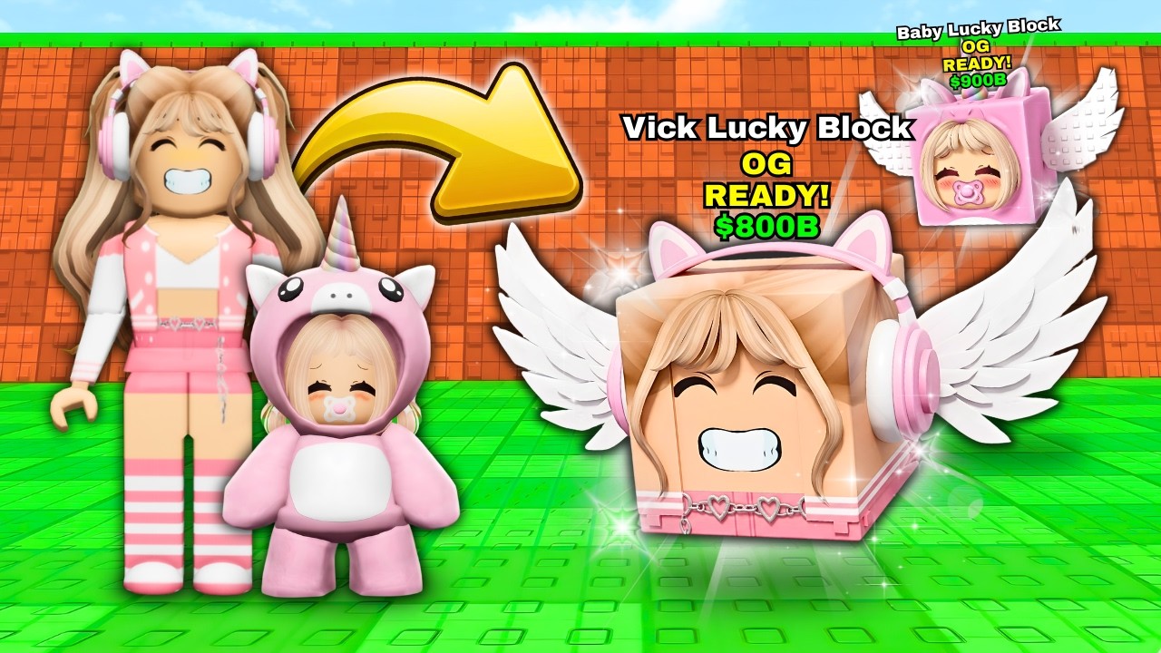 VIRAMOS UMA LUCKY BLOCK no ROBLOX